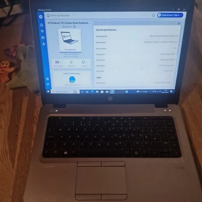 HP Elitebook 745 G4 AMD Pro A10 8730Brs  12GB RAM 256GB 14.1"  Laptop - Image 1 of 4