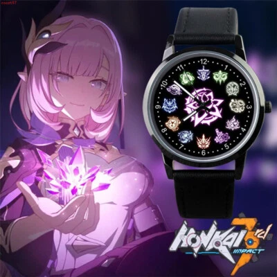 Honkai Impact 3 Kevin Elysia Reloj Cuarzo Estudiante 30ATM Impermeable Reloj Regalo Foto 1 de 4