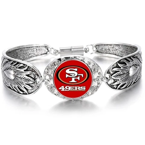 New San Francisco 49ers Women's Sterling Silver Bracelet Gift w Gift Pkg D3 Cover