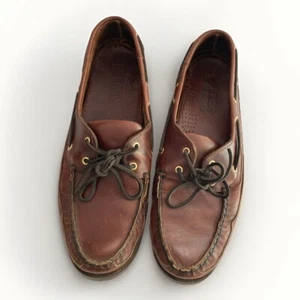 Sebago Docksides Herren 12 M Braun Leder Freizeit Bootsschuhe - Bild 1 von 10