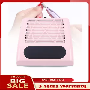 80W Nail Dust Collector Nail Dust Suction Fan Manicure Nail Vacuum Cleaner Pink - Picture 1 of 5