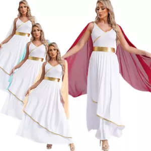 Damen Toga Kleid Maxikleid Römer Göttin Königin Antik Griechische Göttin Kostüme - Bild 1 von 47