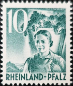 Alemania - Ocupación Francesa - Rhéno Palatino Renania n°34 sello nuevo - Imagen 1 de 2