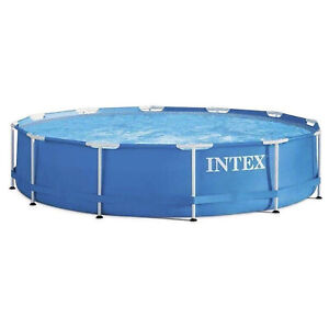INTEX Frame-Pool 305x76 cm Aufstellpool Blau 4485 L Rund PVC-Stoff ohne Filter