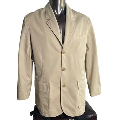 Blazer informal beige Eddie Bauer para hombre chaqueta de ajuste regular talla 46 regular u Foto 1 de 4