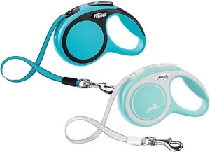 Flexi New Comfort Retractable Tape Dog Leash X-Small 10-Foot Blue/Grey 26-lb Dog - Picture 1 of 7