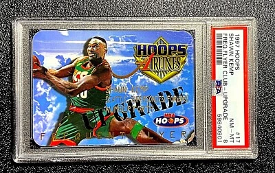 PSA 8 casi nuevo/como nuevo 1997 Hoops Sp actualización de club de viajero frecuente Shawn Kemp #17 G3781 Foto 1 de 2