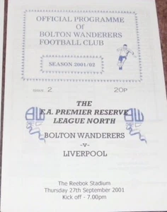 2001 2002 . Bolton Wanderers Reserves v Liverpool Reserves - Picture 1 of 1
