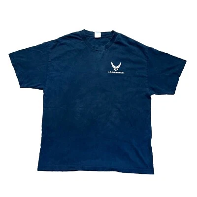 Camisa de la Fuerza Aérea para Hombres Extra Grande Azul Blanco Logo Militar de Estados Unidos Camiseta Gráfica Básica Foto 1 de 4