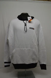 NEW Ellesse LIVATA Men's LARGE Pullover OH Hoodie Black/White Sewn Patch Logo - Picture 1 of 7