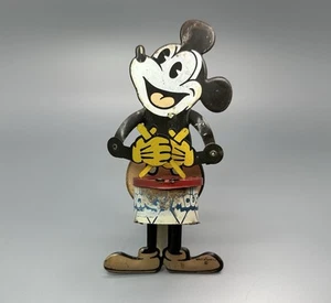 Antique 1930s Mickey Mouse Jazz Drummer Toy / Vintage Tin Wind-Up / Nifty Toy Co - Picture 1 of 8