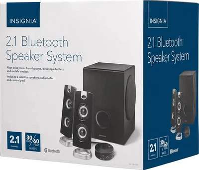 Insignia 2.1 Computer Speakers + Sub Combo - NS-PSB4721 - Image 1 of 4