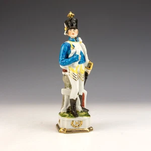 Vintage Naples Capodimonte Porcelain - Hand Painted Napoleonic Soldier Figure - Picture 1 of 5