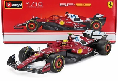 Lewis Hamilton Ferrari SF-25 2025 Season 1/18 Scale Diecast Car By Bburago - Image 1 of 2