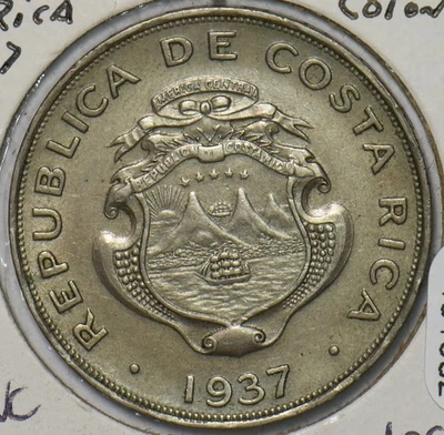 Costa Rica 1937 Colon UNC 491082 combine shipping - Image 1 of 2