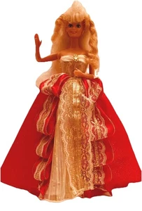 Vintage Barbie Doll 1966 Mattel & Red Silk 1997 Christmas Gown & Accessories 12” - Picture 1 of 12