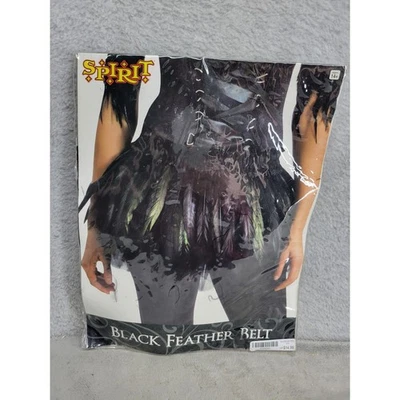 Spirit Halloween Negro Pluma Cinturón Brazaletes Disfraz Adulto Adolescente Foto 1 de 3