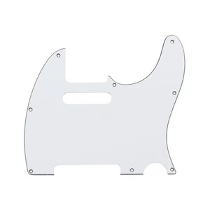 Hosco TC-W3P Telecaster Pickguard, white 3-layers - Picture 1 of 1