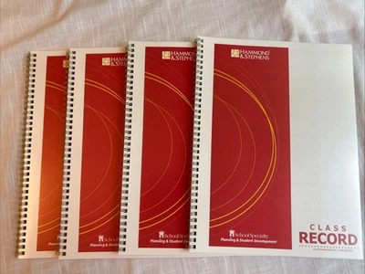 Libro de registro de clase Hammond and Stephens 8 asignaturas 35 estudiantes 9/10 semanas,-lote de 4- Foto 1 de 4