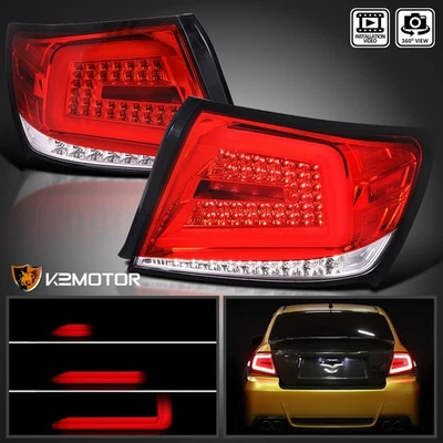 For 2008-2014 Subaru Impreza WRX STI Red Tail Lights Lamps LED Sequential Bar Foto 1 de 4