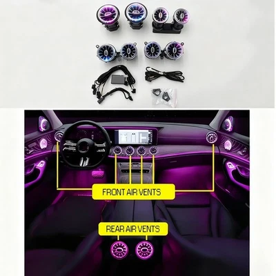 8X Ambient Light AC Vents Fits For Mercedes Benz E-Class W213 E300 E63 2016-2023 - Image 1 of 4