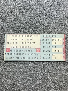 1978 New York Yankees VS Texas Rangers Ticket Stub Don Mattingly Ron Guidry - Bild 1 von 5