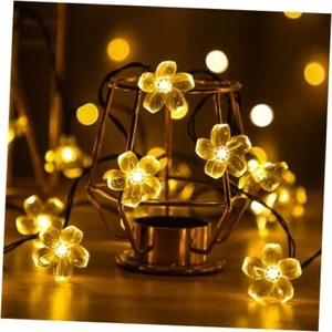 Decorative Fairy Cherry Blossom Flower String Lights, Cute 33ft 100 Warm White - Picture 1 of 7