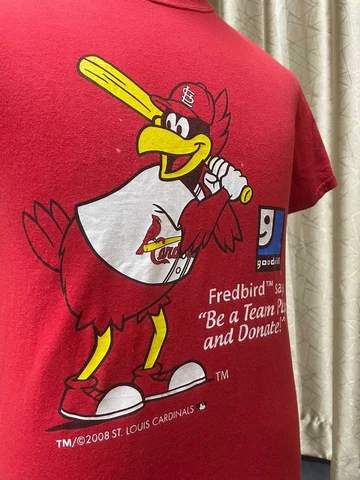 Fredbird St. Louis Cardinals basic red short sleeve T shirt MLB baseball H10492 Cover