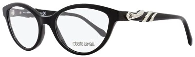 Marco de gafas Roberto Cavalli Asterope RC843 001 negro para ojos de gato 52-18-140  Foto 1 de 4