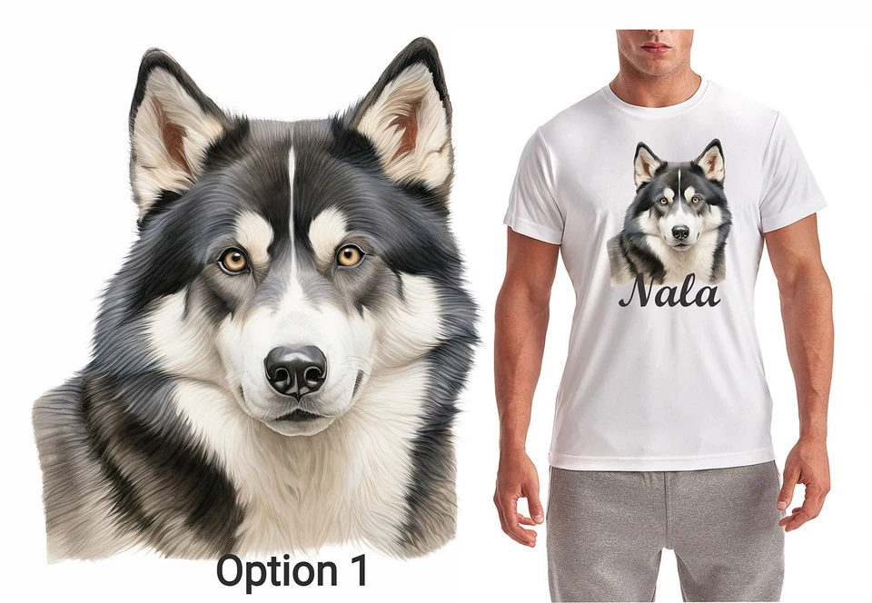 Camisetas/camiseta de raza de perro Alaskan Malamute calidad absorbente Foto 1 de 1