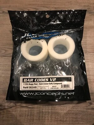 JCONCEPTS BAR CODES V2 1/10TH SCALE BUGGY REAR GOLD COMPOUND (INDOOR SOFT)  - Image 1 of 3