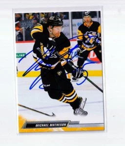 MIKE MATHESON autographed SIGNED '22/23 PITTSBURGH PENGUINS "Upper Deck" card - Picture 1 of 1