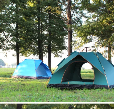 Tienda de campaña automática emergente para exteriores para 2-4 personas camping mochileros tiendas impermeables  Foto 1 de 4