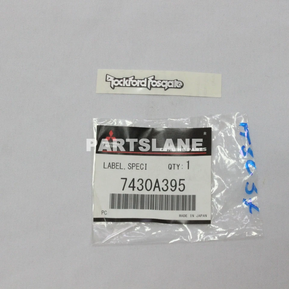Etiqueta adhesiva especial genuina Mitsubishi Mirage 7430A395 OEM Foto 1 de 1