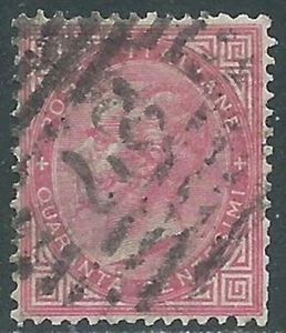 1863-65 REGNO USATO EFFIGIE 40 CENT TORINO - RA10-2 - Picture 1 of 1
