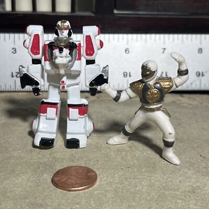 Micro Machines Mighty Morphin Power Rangers White Ranger & Tiger Tigerzord MMPR - Picture 1 of 12