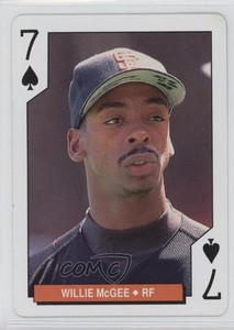 1994 Bicycle San Francisco Giants Playing Cards Box Set Willie McGee #7S