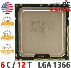 Intel Core i7-970 SLBVF 3.20 GHz 6 Core 12MB LGA 1366 Desktop Processor CPU 130W - Picture 1 of 2