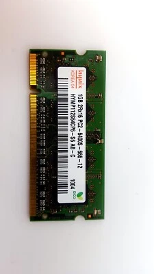 Hynix 1GB PC2-6400S DDR2 800MHz 200pin So-Dimm Laptop Memory HYMP112S64CP6-S6 - Image 1 of 2