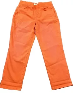 Soft Surroundings Jeans Damen 10 Ultimate Denim Cropped Pull On Orange Neu mit Etikett - Bild 1 von 8