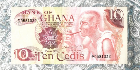 Great Historic Banknotes Ghana 1978 10 Cedis P-16f UNC Prefix B/2 Cover