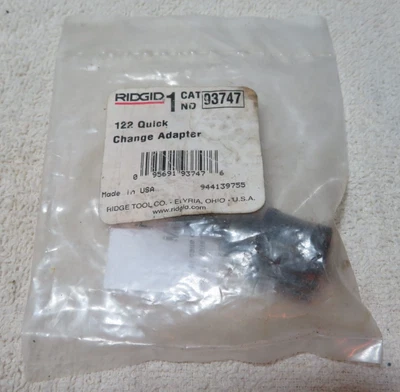 Ridgid 122 QUICK Change  Adapter 93747, quick Release 1/4" - Image 1 of 4