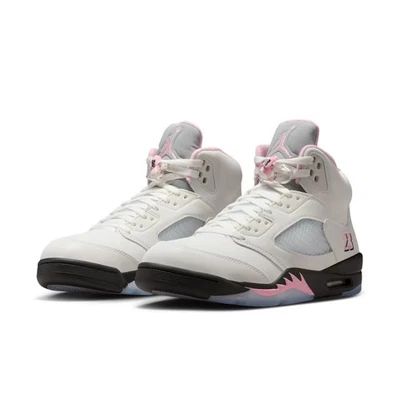 Nuevo Nike Jordan 5 Para hombres De Colección Mediano Suave Rosa Blanco Zapatos Foto 1 de 4