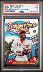 2024 Topps Chrome Summer Time In The Park #4 Elly De La Cruz RC PSA 9 - Imagen 1 de 2