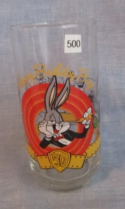 VINTAGE WARNER BROS. PEPSI COLA 50TH. ANNIVERSARY GLASS  BUGS BUNNY 1990 - Picture 1 of 5