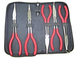 5 PCS 11" LONG NEEDLE NOSE PLIERS SET LONG REACH TOOL PLIERS - Picture 1 of 2