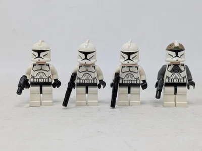 LEGO Minifigure CLONE TROOPER x 3 & CLONE TROOPER GUNNER - Star Wars Lot - Image 1 of 4
