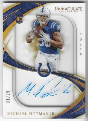 2020 Immaculate Michael Pittman Jr. Rookie Shadowbox Signatures RC Auto #/99 - Image 1 of 2