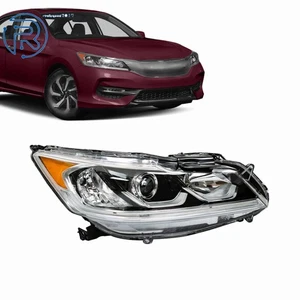 Right Side Headlights Headlamp Assy Halogen w/LED DRL For Honda Accord 2016-2017 - Foto 1 di 11