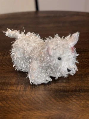 Ganz Webkinz White Terrier Dog Puppy Pink Bow Plush Stuffed Animal Toy Used - Image 1 of 4